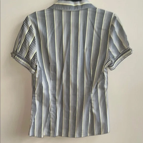 Express Striped Short Sleeve Shirt Medium - Picture 4 of 4